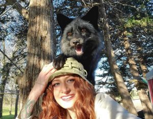 Mikayla with Muttias fox.